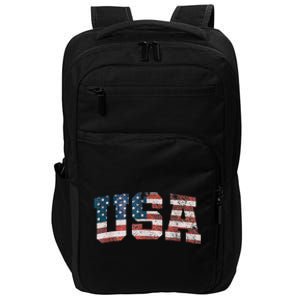 Usa Patriotic American Flag 4th Of July Impact Tech Backpack