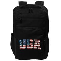 Usa Patriotic American Flag 4th Of July Impact Tech Backpack