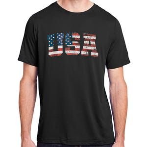 Usa Patriotic American Flag 4th Of July Adult ChromaSoft Performance T-Shirt