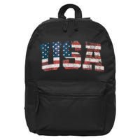 Usa Patriotic American Flag 4th Of July 16 in Basic Backpack