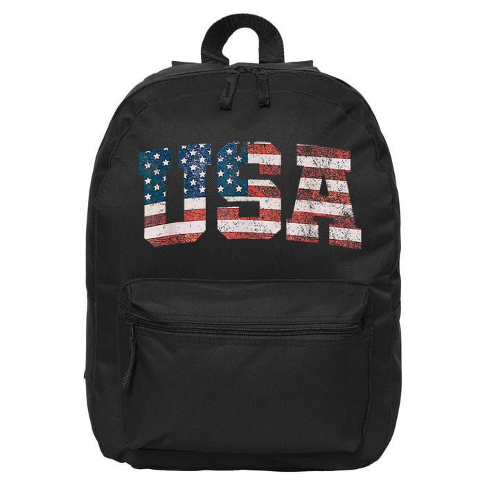 Usa Patriotic American Flag 4th Of July 16 in Basic Backpack