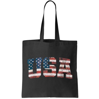 Usa Patriotic American Flag 4th Of July Tote Bag