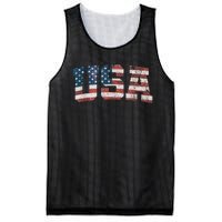 Usa Patriotic American Flag 4th Of July Mesh Reversible Basketball Jersey Tank