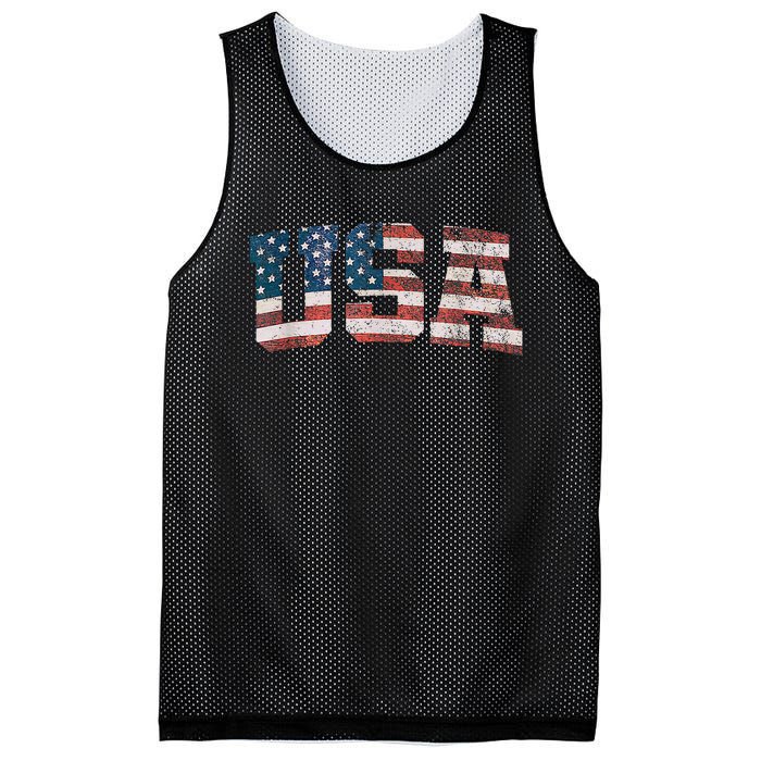 Usa Patriotic American Flag 4th Of July Mesh Reversible Basketball Jersey Tank