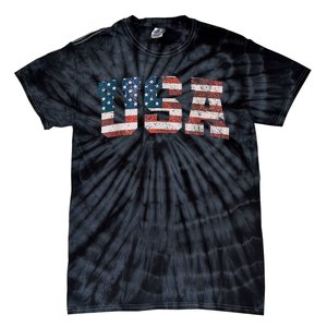 Usa Patriotic American Flag 4th Of July Tie-Dye T-Shirt