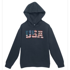 Usa Patriotic American Flag 4th Of July Urban Pullover Hoodie