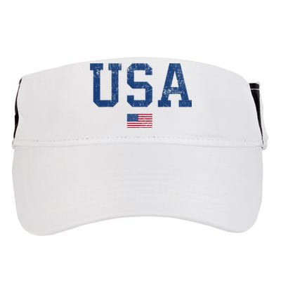 Usa Patriotic American Flag Distressed Adult Drive Performance Visor