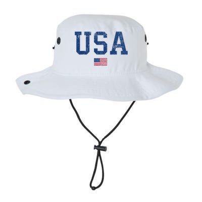 Usa Patriotic American Flag Distressed Legacy Cool Fit Booney Bucket Hat