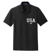 Usa Patriotic American Flag July 4th Dry Zone Grid Polo