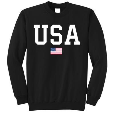 Usa Patriotic American Flag July 4th Tall Sweatshirt