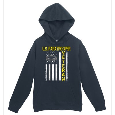 US Paratrooper Airborne Division Army Veteran USA Flag Urban Pullover Hoodie