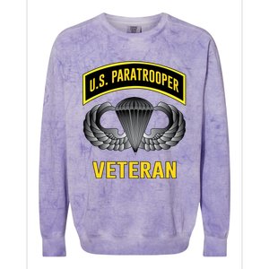 Us Paratrooper Airborne Division Army Veteran Cool Gift Colorblast Crewneck Sweatshirt