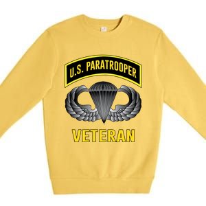 Us Paratrooper Airborne Division Army Veteran Cool Gift Premium Crewneck Sweatshirt