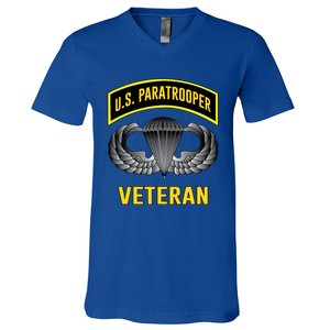 Us Paratrooper Airborne Division Army Veteran Cool Gift V-Neck T-Shirt