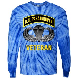 Us Paratrooper Airborne Division Army Veteran Cool Gift Tie-Dye Long Sleeve Shirt