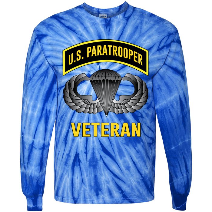 Us Paratrooper Airborne Division Army Veteran Cool Gift Tie-Dye Long Sleeve Shirt