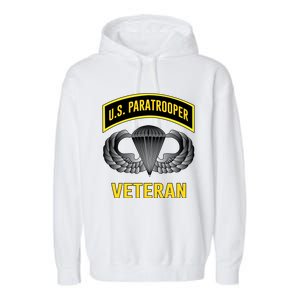 Us Paratrooper Airborne Division Army Veteran Cool Gift Garment-Dyed Fleece Hoodie