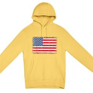 Usa Patriotic American Flag Us Premium Pullover Hoodie