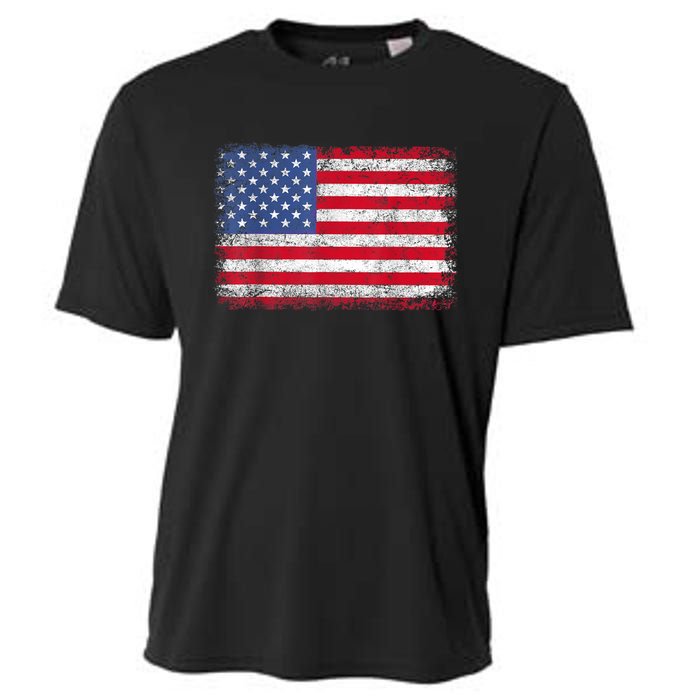 Usa Patriotic American Flag Us Cooling Performance Crew T-Shirt