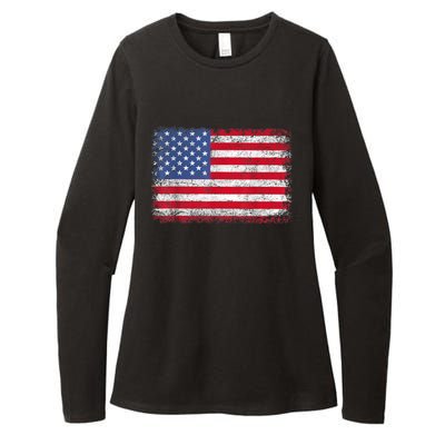 Usa Patriotic American Flag Us Womens CVC Long Sleeve Shirt