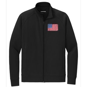 Usa Patriotic American Flag Us Stretch Full-Zip Cadet Jacket