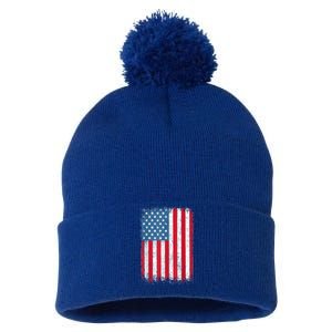 USA Patriotic American Flag For Men Women Kids Boys Girls US Pom Pom 12in Knit Beanie