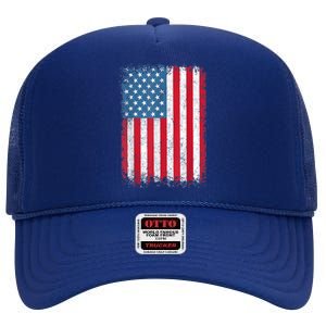 USA Patriotic American Flag For Men Women Kids Boys Girls US High Crown Mesh Back Trucker Hat