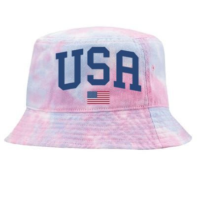 USA Patriotic American Flag Tie-Dyed Bucket Hat