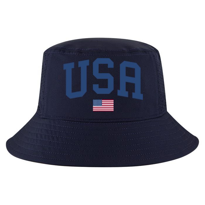 USA Patriotic American Flag Cool Comfort Performance Bucket Hat