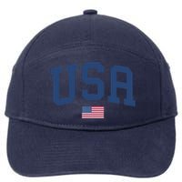 USA Patriotic American Flag 7-Panel Snapback Hat