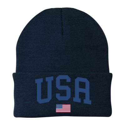 USA Patriotic American Flag Knit Cap Winter Beanie