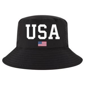 Usa Patriotic American Flag July 4th Cool Comfort Performance Bucket Hat