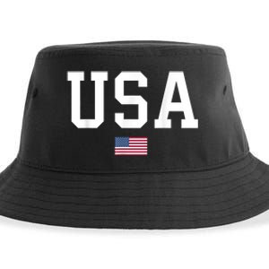 Usa Patriotic American Flag July 4th Sustainable Bucket Hat