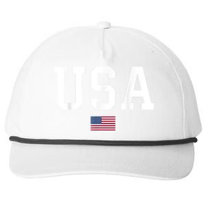 Usa Patriotic American Flag July 4th Snapback Five-Panel Rope Hat