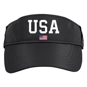 Usa Patriotic American Flag July 4th Adult Drive Performance Visor