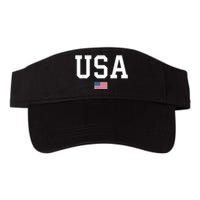 Usa Patriotic American Flag July 4th Valucap Bio-Washed Visor