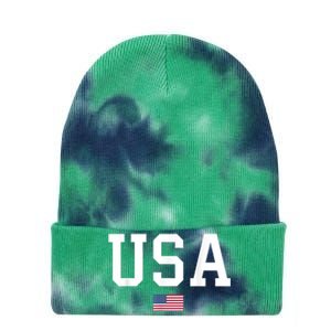 Usa Patriotic American Flag July 4th Tie Dye 12in Knit Beanie