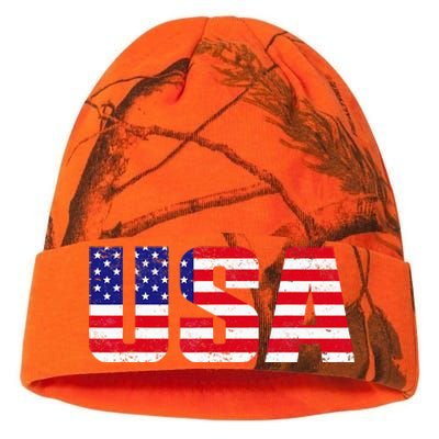 USA Patriotic American Flag For Men Women Kids Kati Licensed 12" Camo Beanie