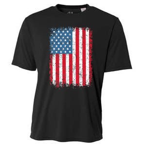 Usa Patriotic American Flag Us Cooling Performance Crew T-Shirt