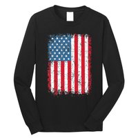 Usa Patriotic American Flag Us Long Sleeve Shirt