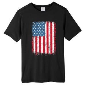 Usa Patriotic American Flag Us Tall Fusion ChromaSoft Performance T-Shirt