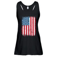 Usa Patriotic American Flag Us Ladies Essential Flowy Tank