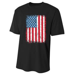 Usa Patriotic American Flag Us Performance Sprint T-Shirt