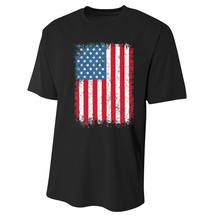 Usa Patriotic American Flag Us Performance Sprint T-Shirt