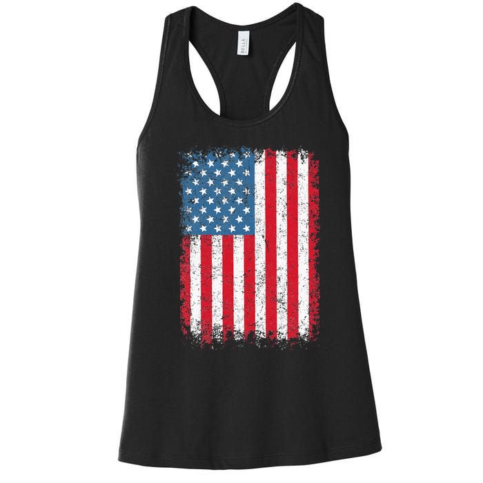 Usa Patriotic American Flag Us Women's Racerback Tank