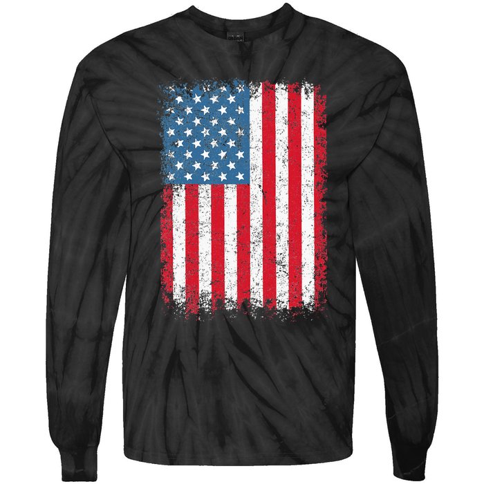 Usa Patriotic American Flag Us Tie-Dye Long Sleeve Shirt