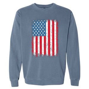 Usa Patriotic American Flag Us Garment-Dyed Sweatshirt