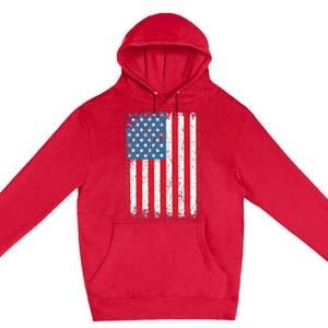 Usa Patriotic American Flag Us Premium Pullover Hoodie