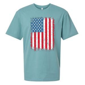 Usa Patriotic American Flag Us Sueded Cloud Jersey T-Shirt