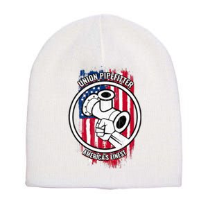 Union Pipefitter American Gifts For Pipefitters Short Acrylic Beanie